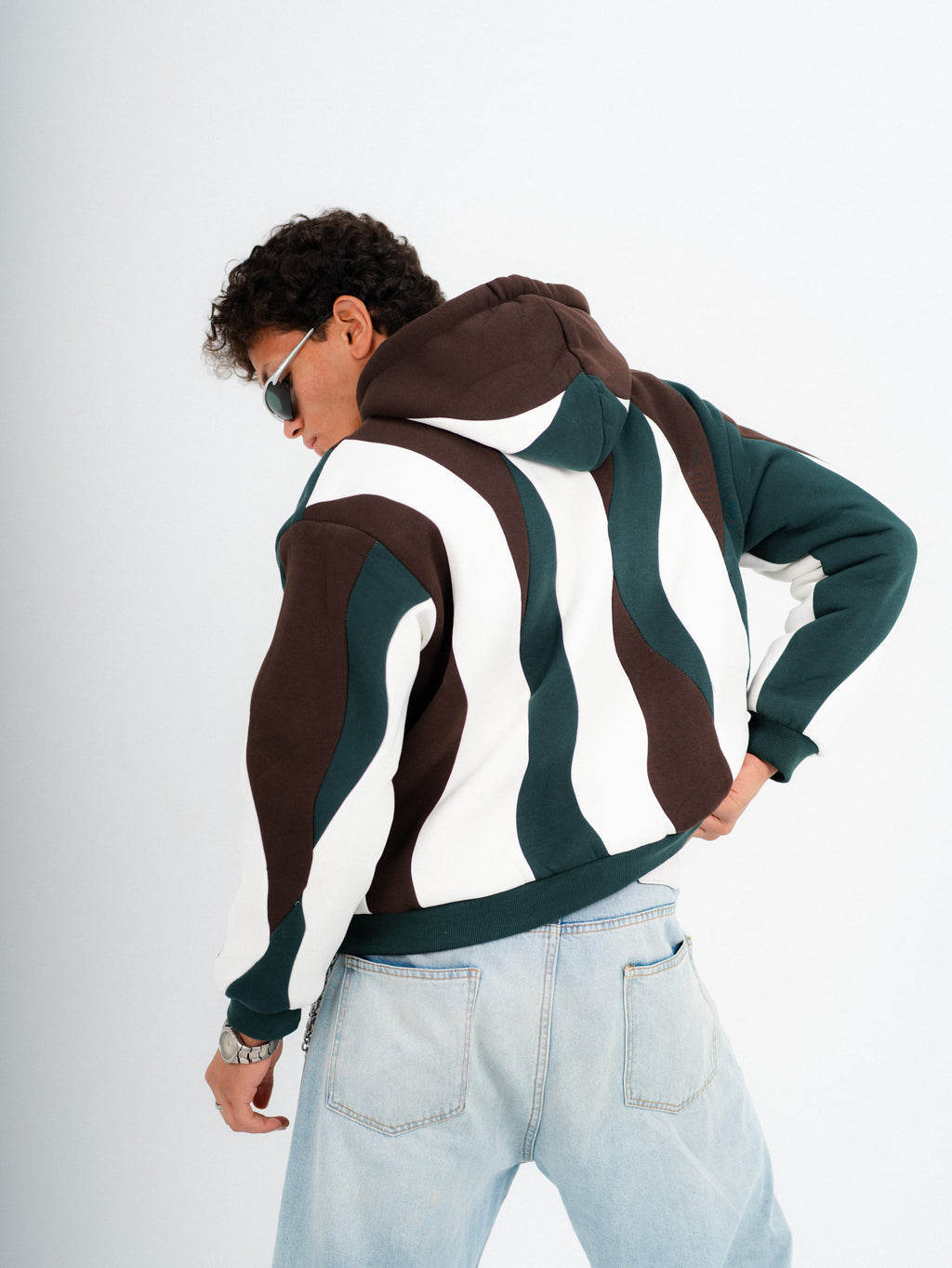 Green Double Face Jacket | Box Fit | 2 Looks in 1 | 100% Melton Cotton