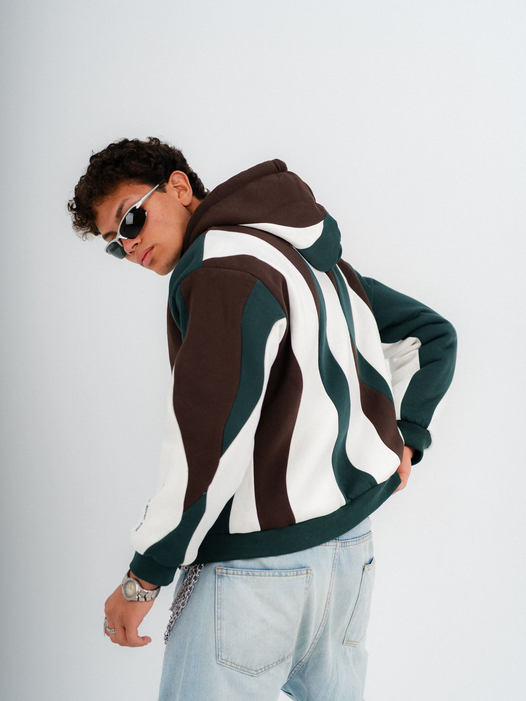 Green Double Face Jacket | Box Fit | 2 Looks in 1 | 100% Melton Cotton