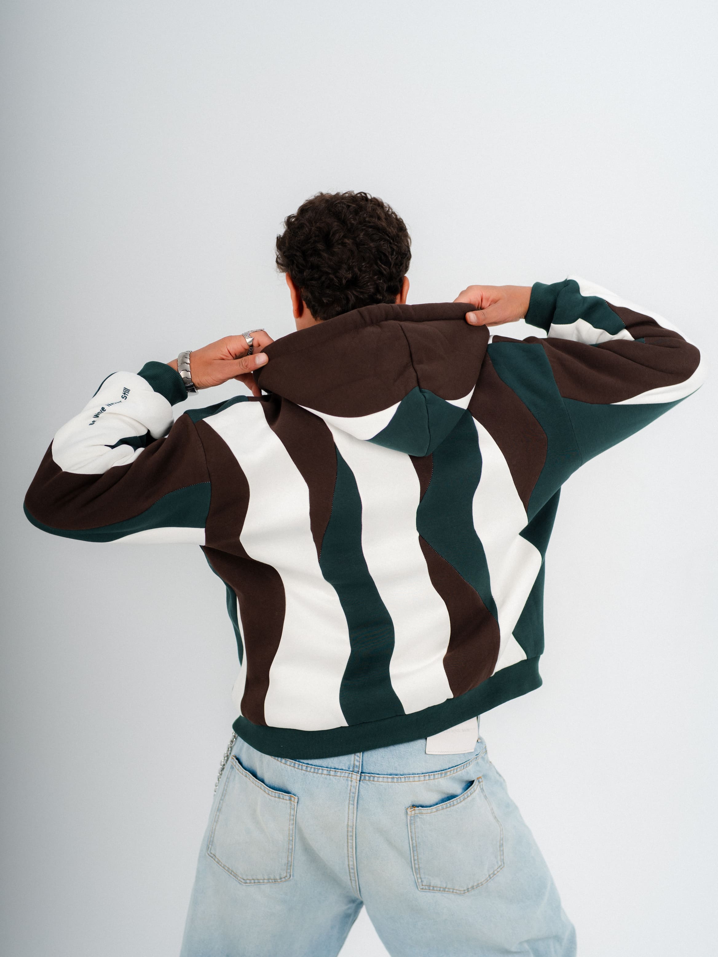 Green Double Face Jacket | Box Fit | 2 Looks in 1 | 100% Melton Cotton