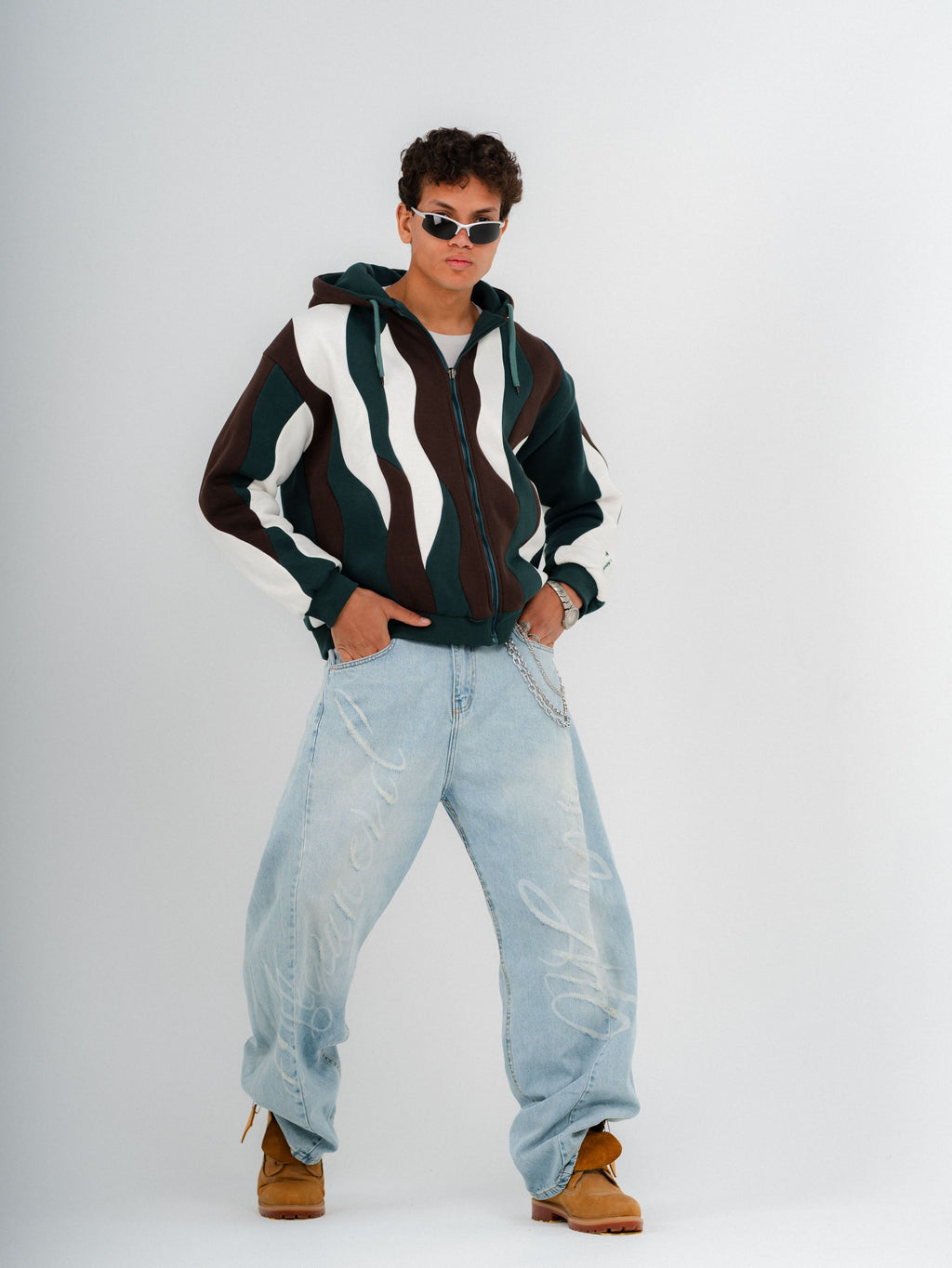 Green Double Face Jacket | Box Fit | 2 Looks in 1 | 100% Melton Cotton