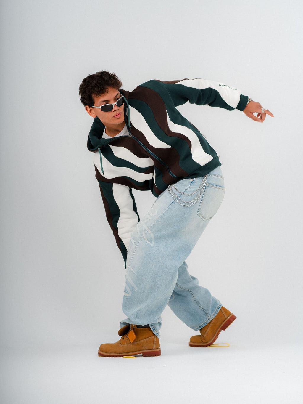 Green Double Face Jacket | Box Fit | 2 Looks in 1 | 100% Melton Cotton