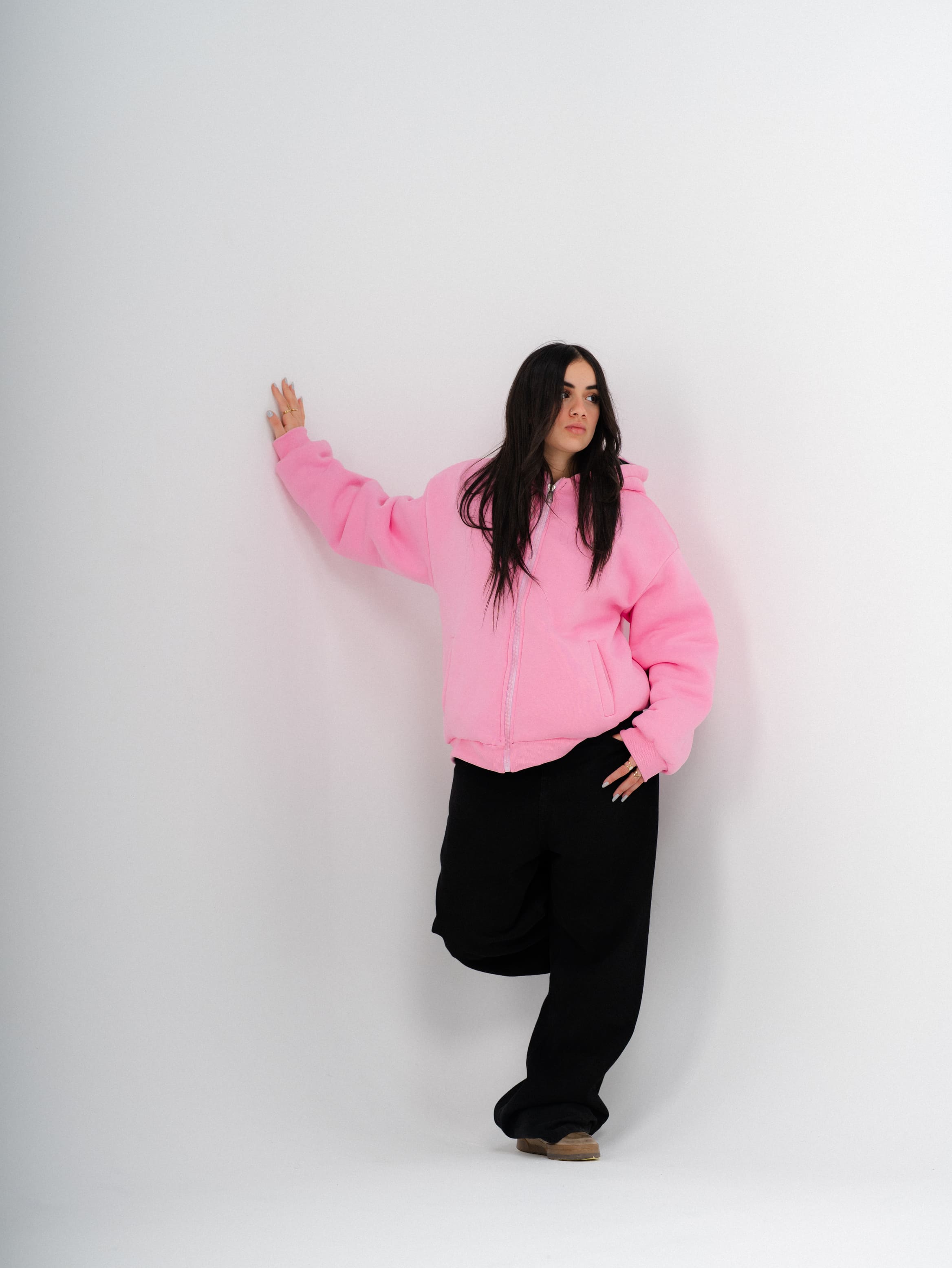 Pink Double Face Jacket | Box Fit | 2 Looks in 1 | 100% Melton Cotton