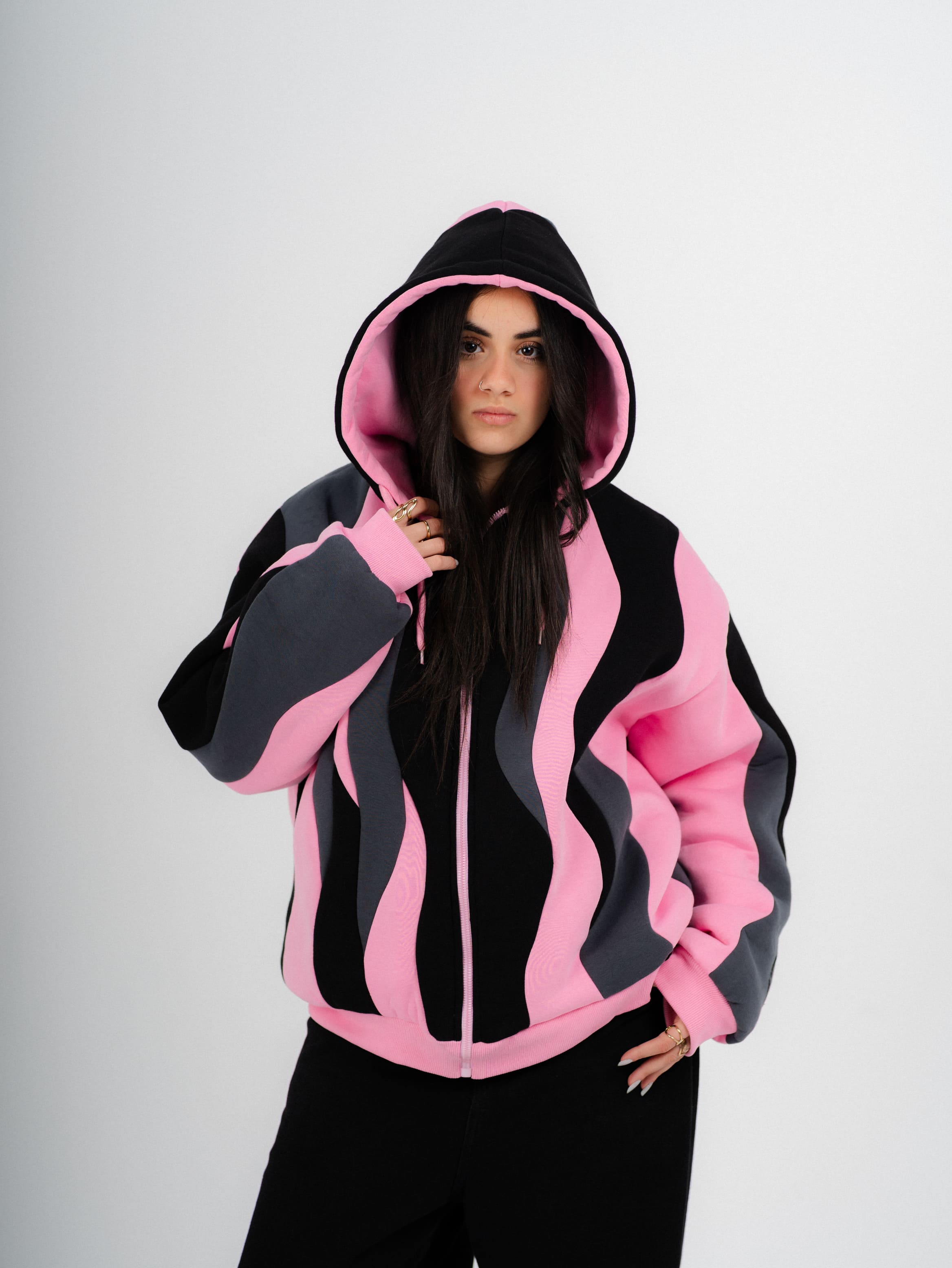 Pink Double Face Jacket | Box Fit | 2 Looks in 1 | 100% Melton Cotton