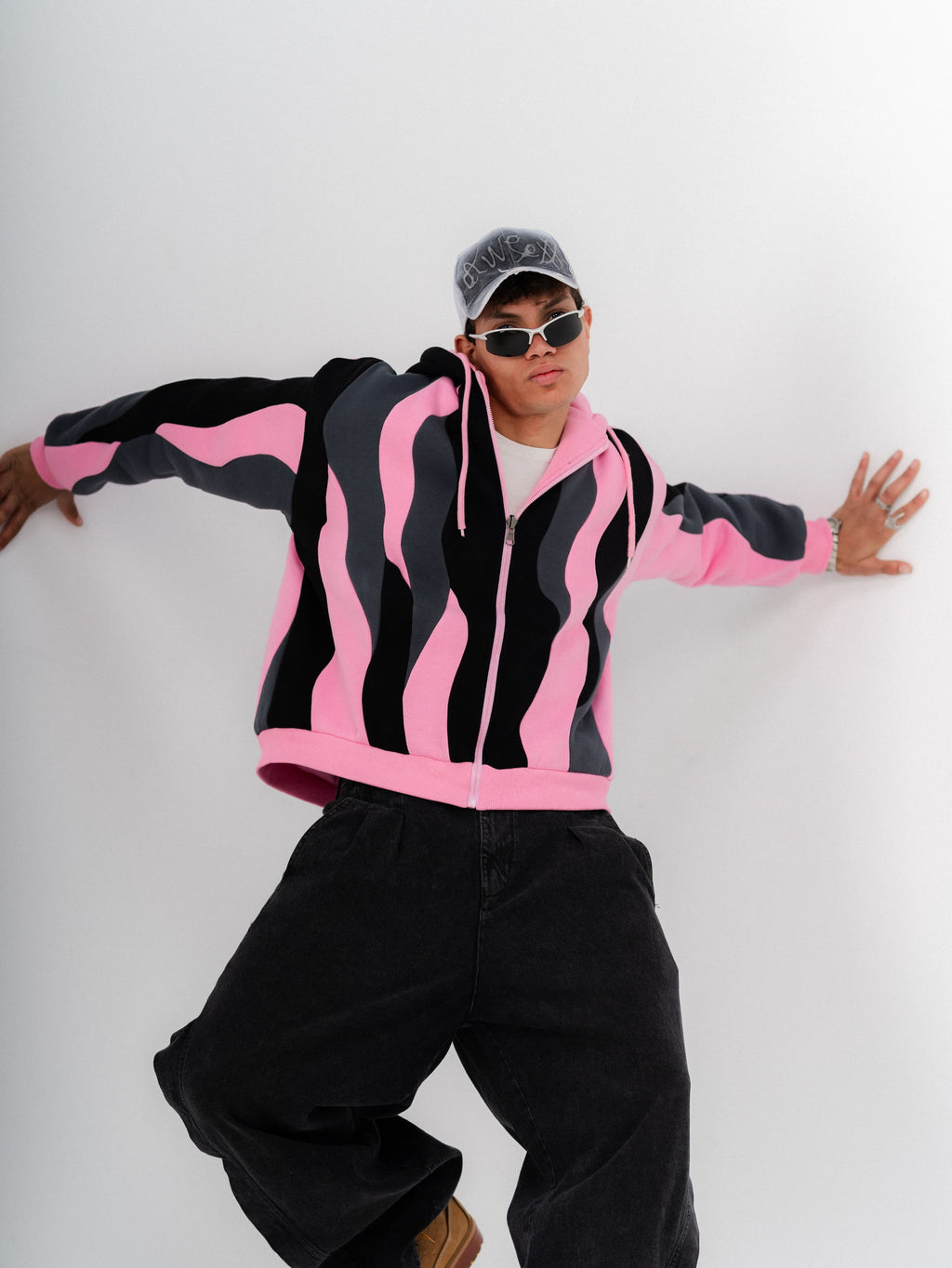 Pink Double Face Jacket | Box Fit | 2 Looks in 1 | 100% Melton Cotton