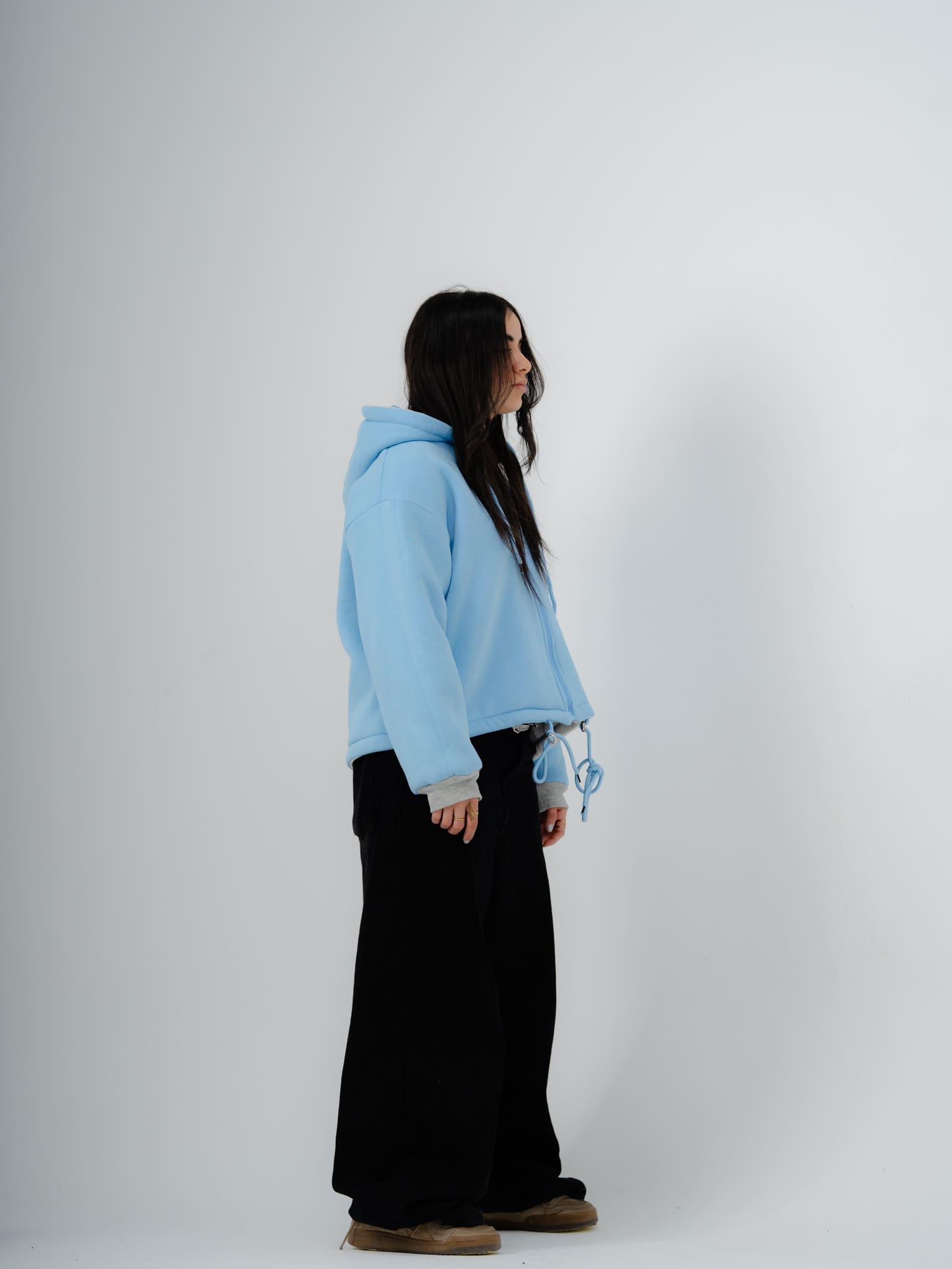 Sky Flow | Double Face Box Fit Jacket | 2 Looks in 1 | 100% Melton Cotton