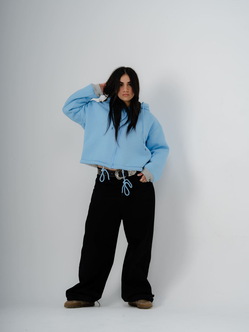 Sky Flow | Double Face Box Fit Jacket | 2 Looks in 1 | 100% Melton Cotton