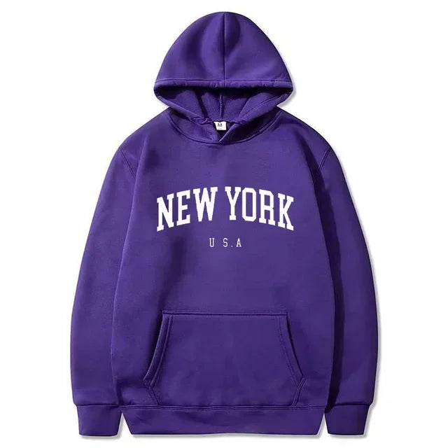 Männer Frauen New York US City Hoodies Mode Brief gedruckt Grafik Sweatshirts lose lässig Harajuku Kapuze Pullover Sportswear