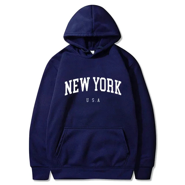 Männer Frauen New York US City Hoodies Mode Brief gedruckt Grafik Sweatshirts lose lässig Harajuku Kapuze Pullover Sportswear