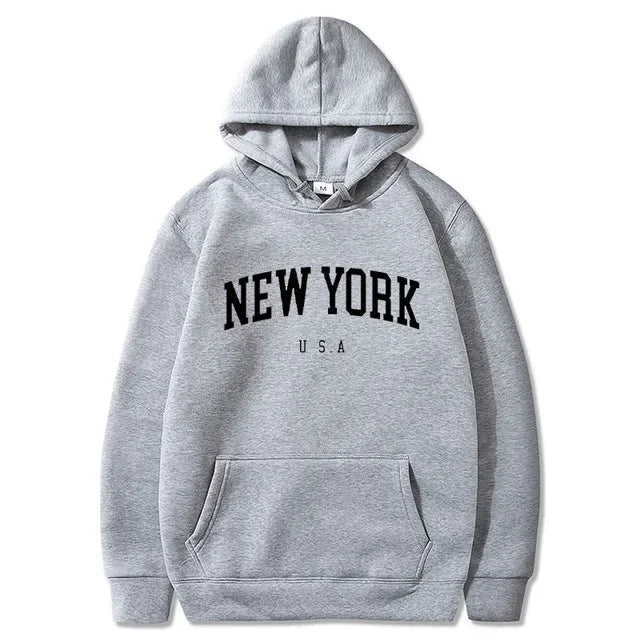 Männer Frauen New York US City Hoodies Mode Brief gedruckt Grafik Sweatshirts lose lässig Harajuku Kapuze Pullover Sportswear