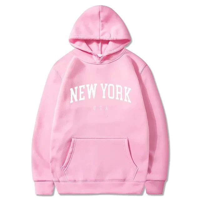 Männer Frauen New York US City Hoodies Mode Brief gedruckt Grafik Sweatshirts lose lässig Harajuku Kapuze Pullover Sportswear