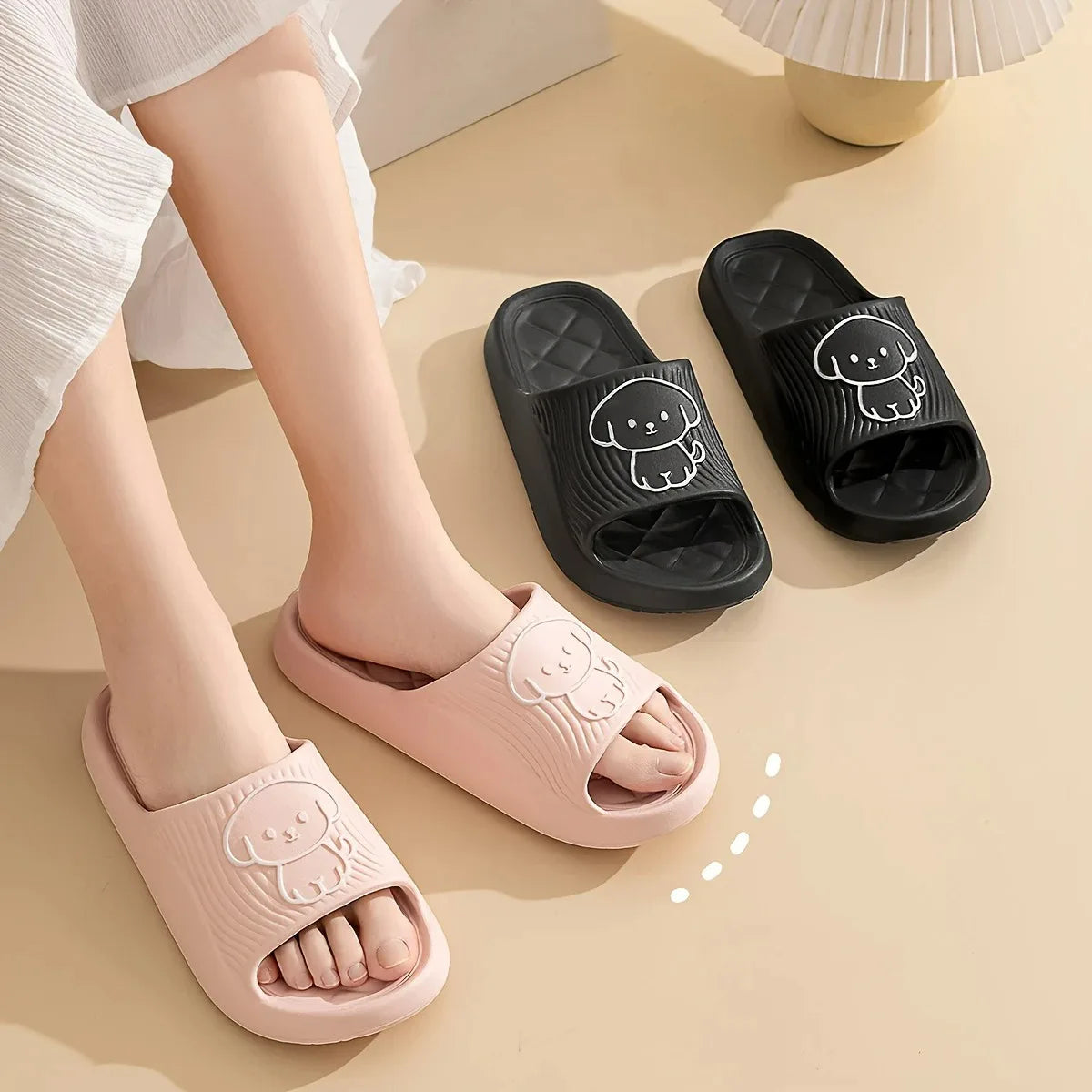 Cute Couple Non-Slip Slippers - Wave Fashion