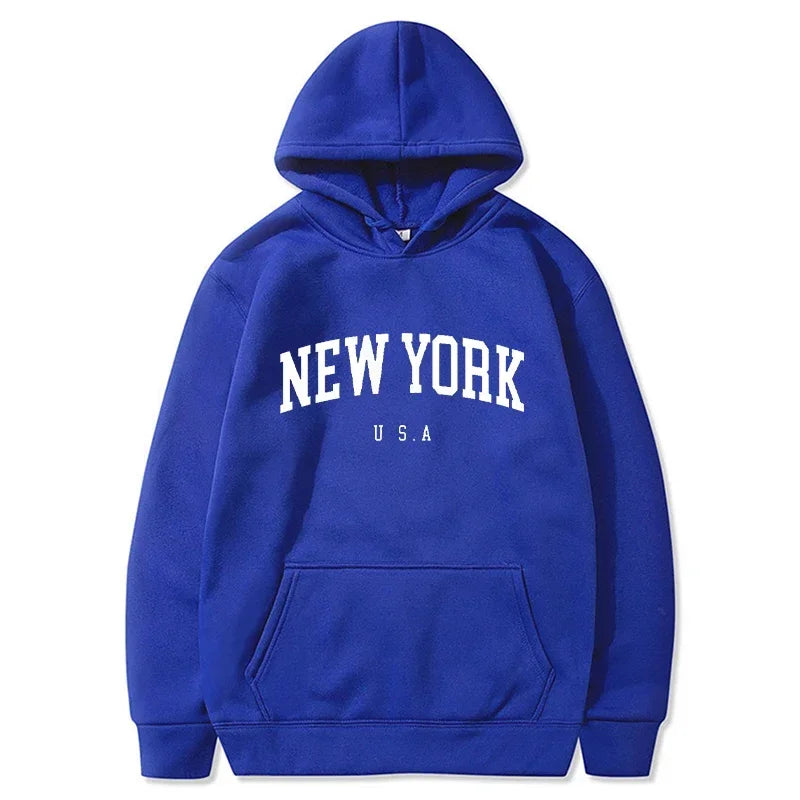 Männer Frauen New York US City Hoodies Mode Brief gedruckt Grafik Sweatshirts lose lässig Harajuku Kapuze Pullover Sportswear