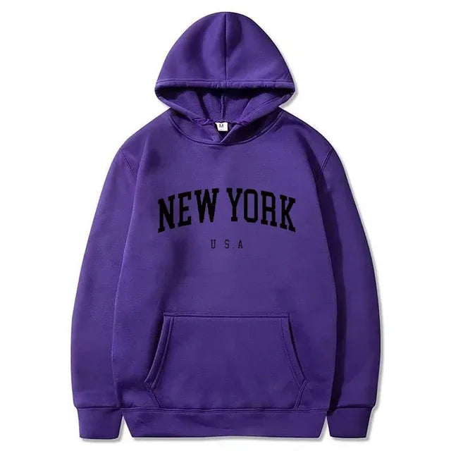 Männer Frauen New York US City Hoodies Mode Brief gedruckt Grafik Sweatshirts lose lässig Harajuku Kapuze Pullover Sportswear