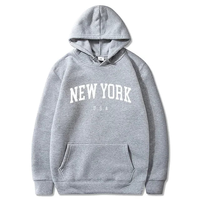 Männer Frauen New York US City Hoodies Mode Brief gedruckt Grafik Sweatshirts lose lässig Harajuku Kapuze Pullover Sportswear