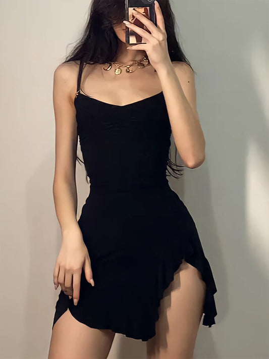 Black Backless Mini Dress - Wave Fashion