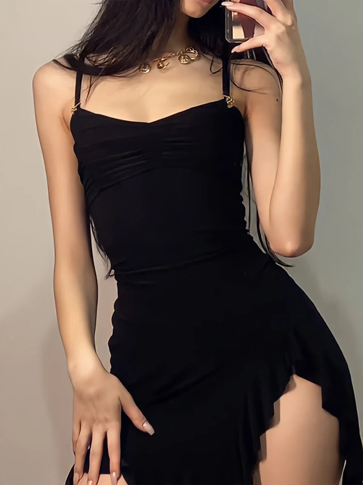 Black Backless Mini Dress - Wave Fashion