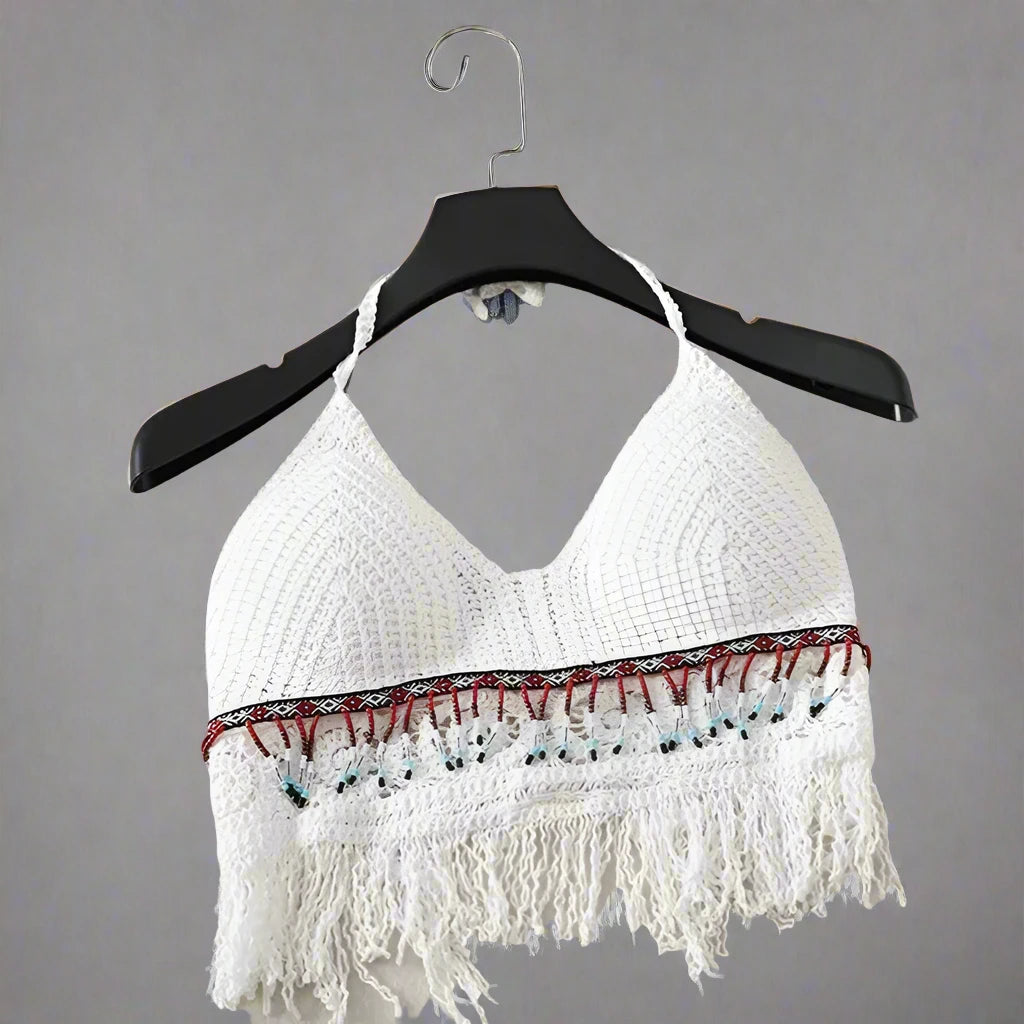 Women’s Crochet Knit Beach Bra - Wave Fashion