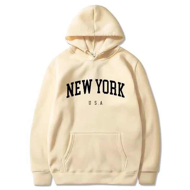 Männer Frauen New York US City Hoodies Mode Brief gedruckt Grafik Sweatshirts lose lässig Harajuku Kapuze Pullover Sportswear