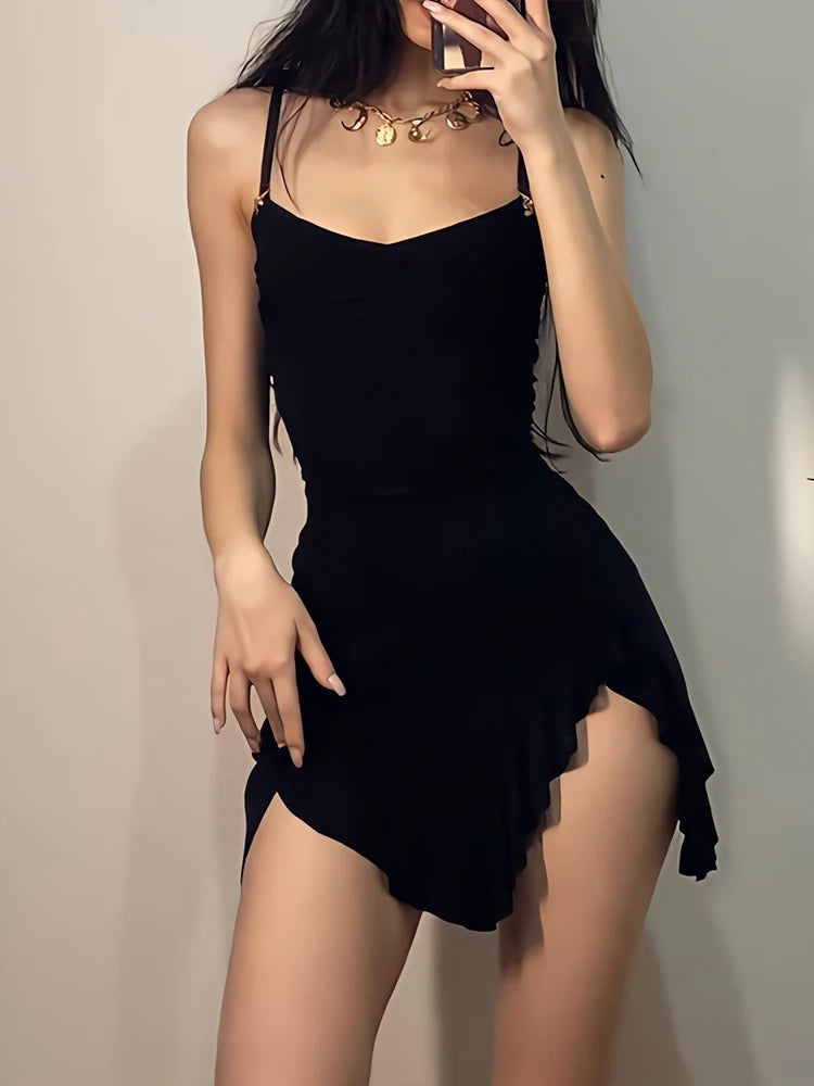 Black Backless Mini Dress - Wave Fashion